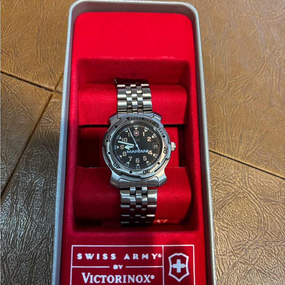 Victorinox Swiss Army Silver and Black Watch